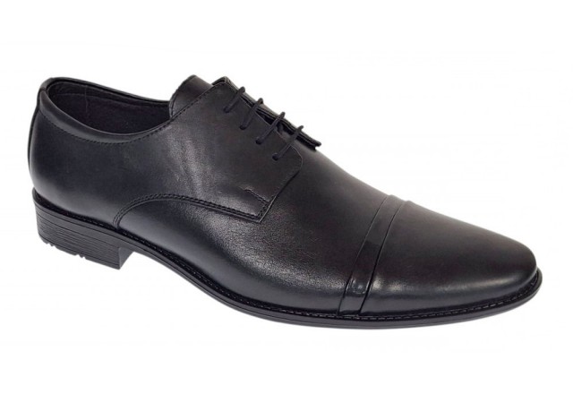 Pantofi barbati eleganti din piele naturala culoare Neagra 111N